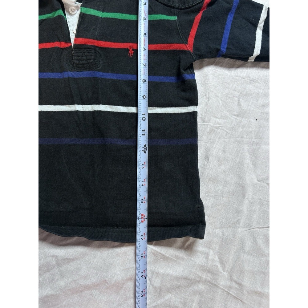 Polo Ralph Lauren Boy's Cotton Rugby Polo Shirt Size 5 Preppy Academia Stripe - Picture 6 of 8